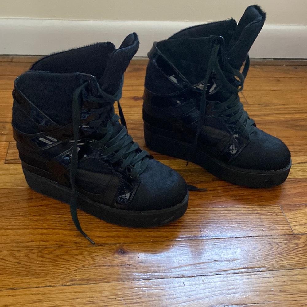 Jeffrey Campbell black Havana Last sneakers